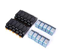 10 pezzi/set relè a 8 pin + base LY2NJ DC 24V relè di alimentazione per uso generico 2 NO 2 relè elettronico NC, 18000 volte/ora