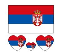10 pezzi/set tatuaggio temporaneo bandiera nazionale adesivo tatuaggio finto regionale impermeabile usa e getta attività corporee for donne e uomini (Color : Serbia, Size : A)