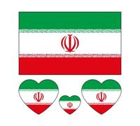 10 pezzi/set tatuaggio temporaneo bandiera nazionale adesivo tatuaggio finto regionale impermeabile usa e getta attività corporee for donne e uomini (Color : Iran, Size : A)