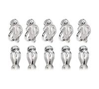 10 pezzi/set trafitto a clip orecchini con strass clip backs non lasciare segno girare viola trafitto loo clip orecchino convertitore