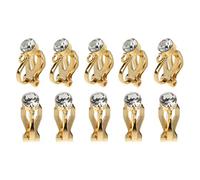 10 pezzi/set trafitto a clip orecchini con strass clip backs non lasciare segno girare viola trafitto loo clip orecchino convertitore