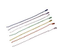 10 pezzi sfera rotonda catena di perline artigianato indumento/bambole/borse/etichetta etichette volanti catena anelli colore anello connettore gioielli fai da te risultati Design estetico