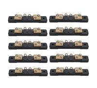 10 pezzi, shunt resistore 75 mV per misuratore di corrente CC, shunt amperometrico in lega di rame e manganese di precisione per amperometri analogici e digitali, con base in PC (Kha)