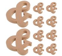 10 Pezzi Simbolo G in Legno Non Finito per Decorazioni Fai da Te | Superficie Liscia e Aspetto Rustico, Pronto da Dipingere, per Glitter, Decoupage, Finestre e Insegne Evento