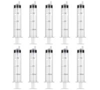10 Pezzi Siringa 30 ml, per Laboratorio, Siringhe Riutilizzabile in Plastica con Confezione Individuale, Siringa Sterile per Alimentazione di Animali Domestici, Industria, Giardino