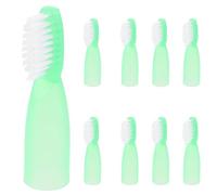 10 Pezzi Spazzolino Portatile Manico Corto in Plastica e Nylon | Setole Morbide, Pulizia Orale Igienica, Facile da Usare, per Spazi Ridotti e Gengive Sensibili