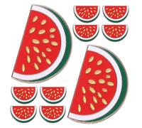 10 Pezzi Spilla a Forma di Anguria Cartone, Metallo Rosso | Design Hawaiano per L'estate, Facile da Agganciare su Risvolto e Scialle, Tocco Vivace per Scuola