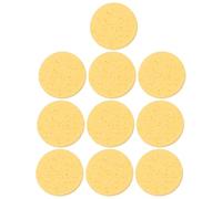 10 Pezzi Spugna Esfoliante Viso Gialla in Cellulosa | Spugne Riutilizzabili, Rotonde e Morbide, per Rimozione Trucco, Punti Neri, T Zona Grassa