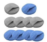 10 Pezzi Spugne Microfibra Lucidatura, Spugna Applicazione Cera, Set Pulizia Auto, Spugna Lucidatura Auto a Mano, per Levigatura Ceretta, 12.5cm