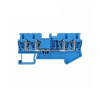 10 pezzi ST2.5-QU Morsettiera for guida DIN con connessione a molla a 4 conduttori, connettore for cavo elettrico da 2,5 mm ST-2.5-QUATTRO(ST2.5-QU Blue)