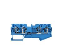 10 pezzi ST4-QU Connettore for cavi elettrici Connessione a gabbia a molla 4 conduttori di contatto Spina Morsettiera for guida DIN ST 4-QUATTRO(ST4-QU BLUE)