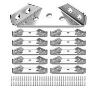 10 pezzi Staffa Angolare in Acciaio Inox, Staffe Angolari Triangolare, Acciaio Inox a Forma di L Staffa, Staffe Angolari,Adatto per il fissaggio e la riparazione di mobili, scaffali, finestre e armadi