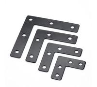 10 pezzi staffa angolare in acciaio staffa angolare staffa di riparazione piatta connettore angolo di fissaggio mobili con viti(L 60x60mm)