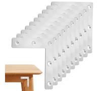 10 pezzi staffe a L piatte per legno 80x80 mm staffa angolare in acciaio inossidabile staffa angolare piatta per tavolo sedia divano letto armadio porta finestra