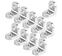 10 Pezzi Staffe Angolari a L in Acciaio Inossidabile per Riparazione di Letti e Rinforzo Mobili, Stampaggio in Unico Pezzo a 90°(20*20*16 (2.7mm thick))