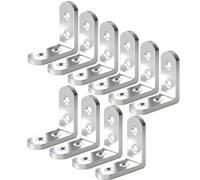 10 Pezzi Staffe Angolari a L in Acciaio Inossidabile per Riparazione di Letti e Rinforzo Mobili, Stampaggio in Unico Pezzo a 90°(40*40*16 (2.7mm thick))