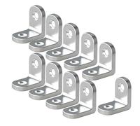 10 Pezzi Staffe Angolari a L in Acciaio Inossidabile per Riparazione di Letti e Rinforzo Mobili, Stampaggio in Unico Pezzo a 90°(25*25*16 (2.7mm thick))