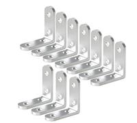 10 Pezzi Staffe Angolari a L in Acciaio Inossidabile per Riparazione di Letti e Rinforzo Mobili, Stampaggio in Unico Pezzo a 90°(50*50*20 (2.8mm thick))