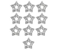10 pezzi Star Nails Art Charm Decorazioni per unghie a stella pendente, con strass