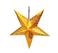 10 pezzi - Stelle Pendenti Ø 60 Cm Oro Carta