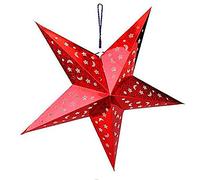 10 pezzi - Stelle sospese Ø 45 cm rosso carta