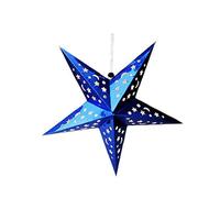 10 pezzi - Stelle sospese Ø 60 cm blu carta