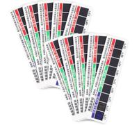 10 Pezzi Striscia Termometro Adesiva Nera Display LCD | Plastica Chip Sensibile, Misura Temperatura Dell’acqua e Corpo, per Lavaggio Nasale e Bottiglia