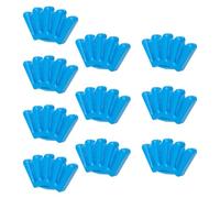 10 Pezzi Strumento per Acconciature Chignon a Cinque Dita, Blu | Plastica e Resina, Morbido al Tatto, Riutilizzabile, per Sessioni di Pratica e Viaggio