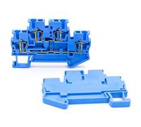 10 pezzi STTB 2.5 Morsettiera a doppio strato da 2,5 mm for guida DIN Cablaggio elettrico efficiente in termini di spazio(STTB-2.5-BLUE)