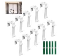 10 Pezzi Supporti a Morsetto Per Doppio, Supporto Adesivo Per Tenda A Rullo Da Serrare E Incollare Senza Forare, Ideali Come Accessori O Ricambi Per Appendere, Fissare a Finestre in PVC O Legno, Ante