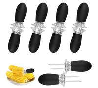 10 Pezzi Supporto per Pannocchie di Mais, Spiedini di Mais in Acciaio Inossidabile, Riutilizzabili Porta Mais con Manico in ABS, Forchette per Mais per Feste, Picnic, Campeggio e Festival del Cibo