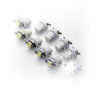 10 Pezzi T5 B8,5D SMD 5050 LED Illuminazione Strumentazione Tacho Bianco