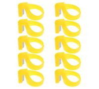 10 Pezzi Tagliapalloncini a Dito in Plastica Gialla | Anello Leggero e Portatile, Accessorio per Palloncini, Uso in Riunioni al Chiuso, Sicurezza Migliorata