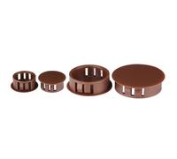 10 Pezzi Tappi For Fori In Plastica, Tappi Circolari A Filo, 40MM 42 45 50 60MM Copri Terminale For Inserimento Tubo Colonna Recinzione Mobili Da Cucina - Colore Caffè(60mm)