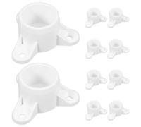 10 Pezzi Tappi per Gambe da Tavolo in PVC Bianco, Set 3/4 | Supporti per Mobili dal Profilo Minimalista, Base Antiscivolo, Riducono Rumore e Proteggono Pavimento