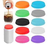 10 Pezzi Tappi per Lattine Bibite Standard Multicolore per Bevande, Cola