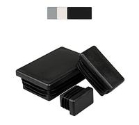 10 pezzi tappi per tubi rettangolari, tappi lamellari DIMENSIONI: da 20x10mm a 160x80mm, piedini per mobili, cappucci protettivi (dimensioni esterne: 50x30mm, parete del tubo: 3mm, grigio)