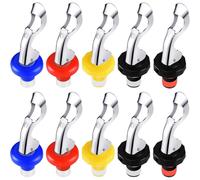 10 pezzi Tappi per vino in silicone Tappo per bottiglia di bevande manuale espandibile Tappo per bottiglia di vino riutilizzabile a tenuta s