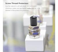 10 Pezzi Tappi Terminali nel Gomma 16 Mm ID PVC Tubo Tondo Tappo Copri Vite Filetto Protettore Nero