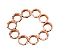 10 pezzi Tappo di scarico dell'olio in metallo di rame for guarnizione della rondella di schiacciamento Guarnizioni della coppa dell'olio 11026-JA00A for Nissan for Infiniti Ricambi auto