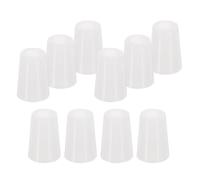 10 Pezzi Tappo Solido in Silicone per Provette, Bianco, Foro | Trasparente, per Vetro a Collo Stretto e Scuole, Ricerca , Confezione Multipla