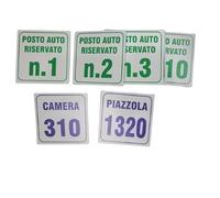 10 PEZZI, targa FOREX numerati posto auto camere hotel numerazione piazzole camping da 1 a 10 o numeri a scelta targa 12x12 CM spessore 3mm da appendere