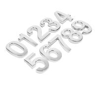 10 Pezzi Targa Numerica Porta 5cm in Abs Argento, Stile Moderno | Facile da Installare e Rimuovere, Lettura Chiara, Linee Pulite, per Piano o Indirizzo Interno