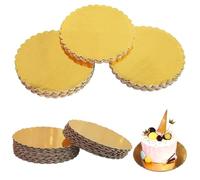 10 pezzi Tavole in oro rotonde, monouso con cerchio per torte, base per torte, piastra per torte,