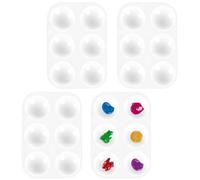 10 Pezzi Tavolozza Pittura, 12.5 * 8.5cm Tavolozza Plastica Tavolozza per Dipingere per la Pittura d'arte, Artigianato, Olio, Tavolozza Per Bambini e Adulti,Bianco