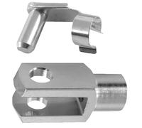 10 pezzi - testa a forcella 5x10 - M5 con perno ES-DIN71751 zincato