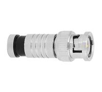 10 Pezzi Testa Connettore BNC Maschio a Compressione Senza Saldatura, Adattatore Coassiale Q9 per Cavi RG59 CCTV, Resistente all'Umidità e Alta Frequenza