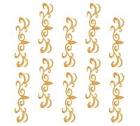 10 Pezzi Toppa Ricamata Dorata per Costumi Teatrali, Applicazione | Poliestere, da Cucire o Termoadesiva, per Riparazione Abiti e Progetti Creativi su Scena