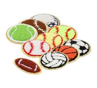 10 Pezzi Toppa Ricamata Termoadesiva per Maglie e Abbigliamento | Tessuto Chenille, Stile Sportivo, per Decorare o Riparare T-shirt e Capi Sportivi, 2.04x1.34x0.12in