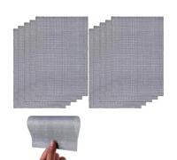 10 Pezzi Toppe di Riparazione per Zanzariere, Kit Nastro per Riparare in Fibra di Vetro Impermeabile Super Adesivo e Autoadesivo per Finestre Porte Zanzariera Protezione 130 x 180 mm Nero